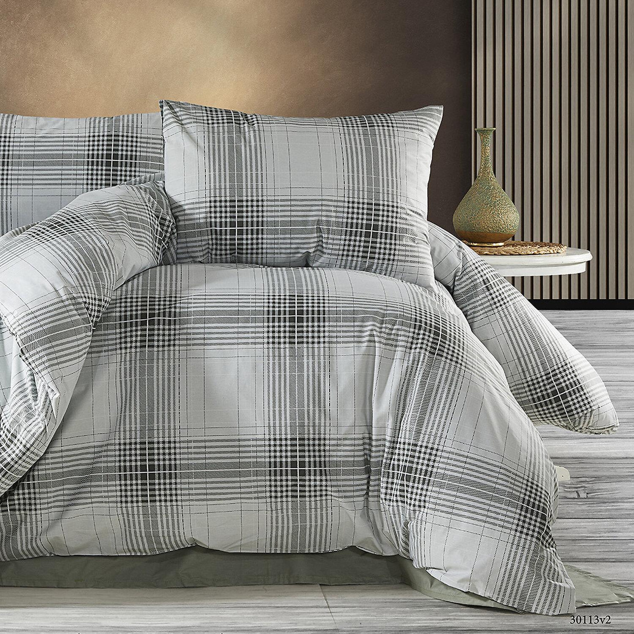Voir la diapositive 2 : Home collection Parure housse de couette 100% coton 57 fils imprimé nimakaki