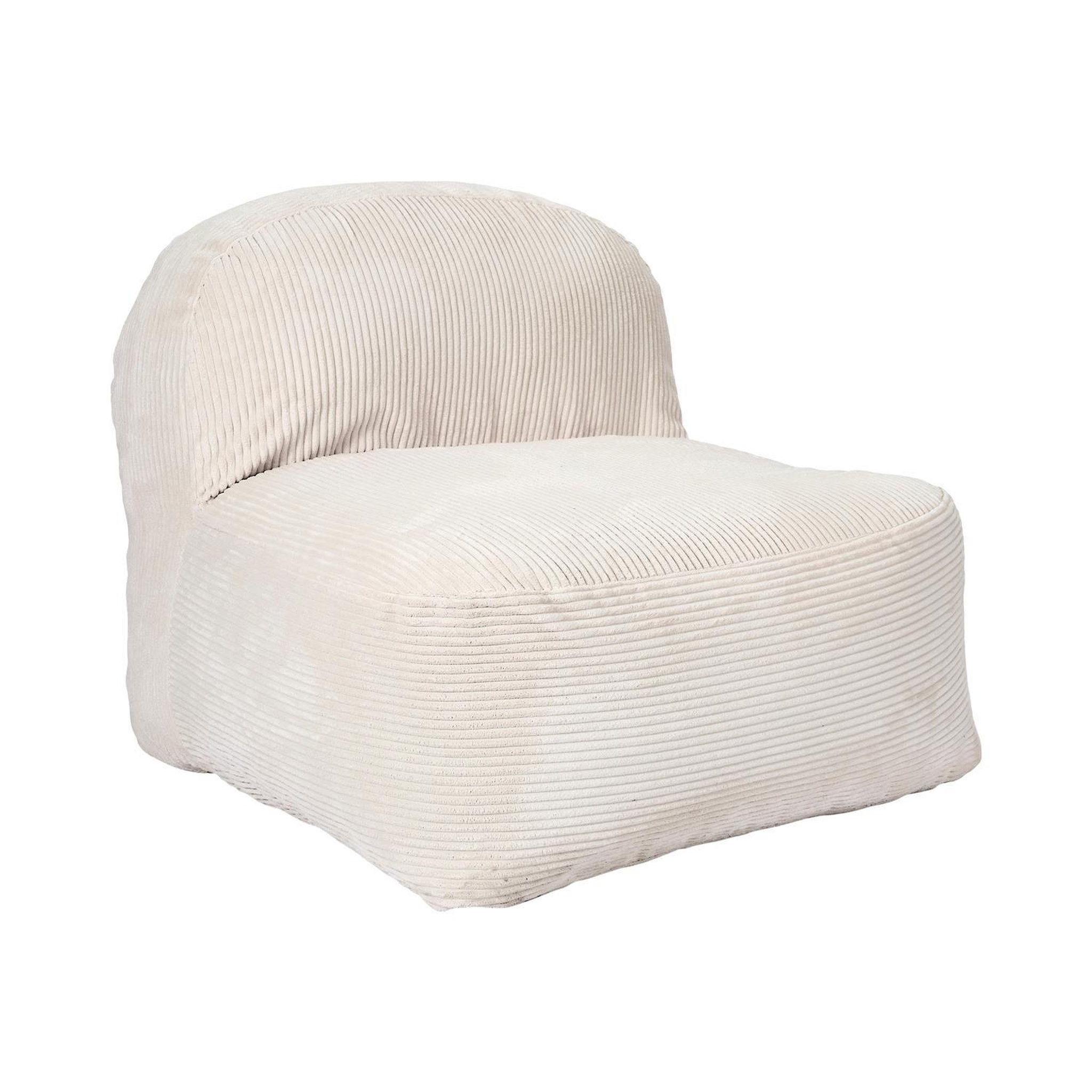 The Home Deco Factory Fauteuil compressé en velours côtelé sans montage BERLIN. Coloris disponibles : Beige, Marron