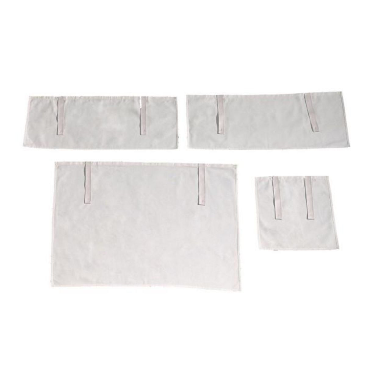 Paris Prix Pack - Lit Cabane Enfant, Sommier & 4 Rideaux  Charlotte  90x200cm Beige