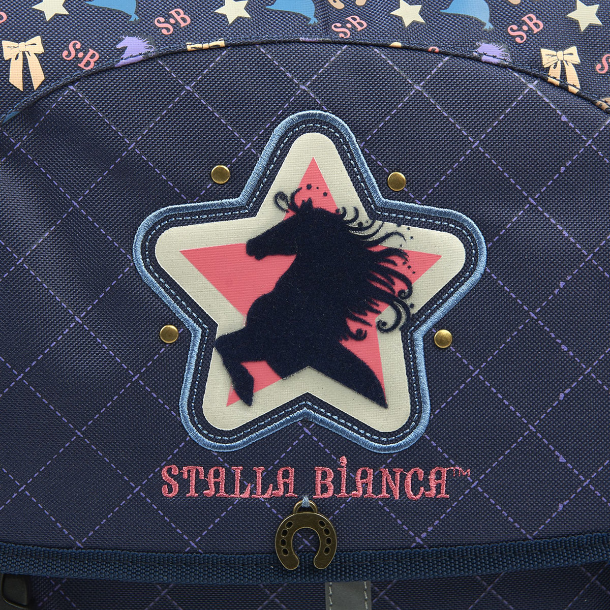 Stalla Bianca Cartable 38 cm CP/CE1/CE2 bleu cheval