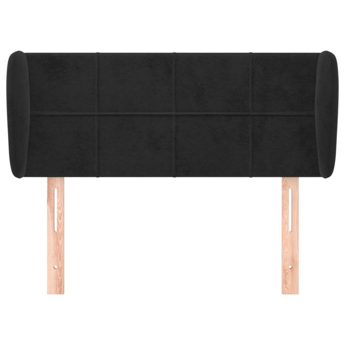 VIDAXL Tete de lit avec oreilles Noir 83x23x78/88 cm Velours