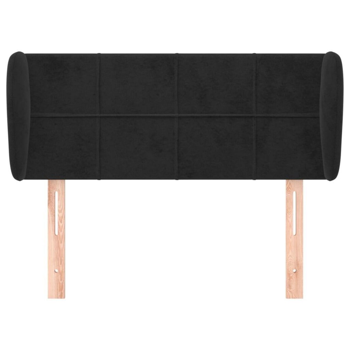VIDAXL Tete de lit avec oreilles Noir 83x23x78/88 cm Velours