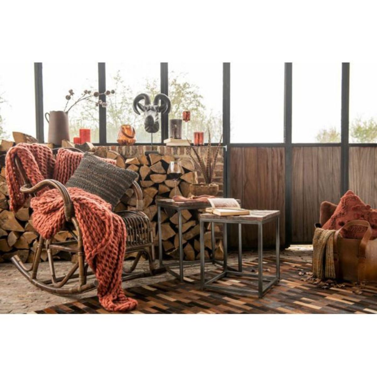 Paris Prix Plaid Déco Maille  Tricoté  127x152cm Rouge