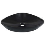 VIDAXL Lavabo 58,5 x 39 x 14 cm Ceramique Noir