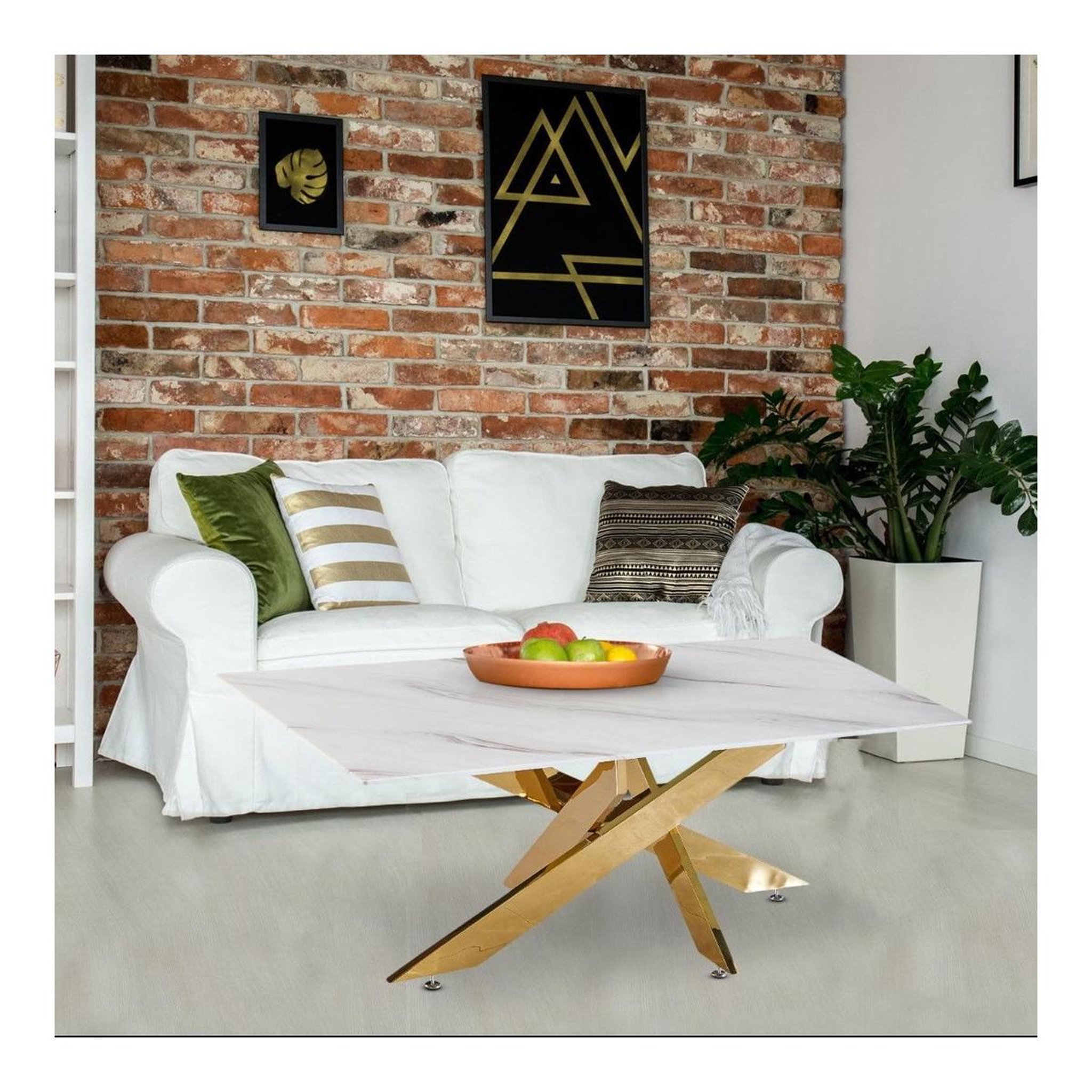 Voir la diapositive 5 : Paris Prix Table basse en verre  olaze  120cm effet marbre