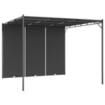VIDAXL Belvedere de jardin avec rideau lateral 3x3x2,25 m Anthracite