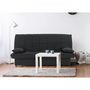 Voir la diapositive 2 : MARKET24 Banquette clic clac 3 places - Tissu noir - Style Contemporain - L 190 x P92 cm - MILA