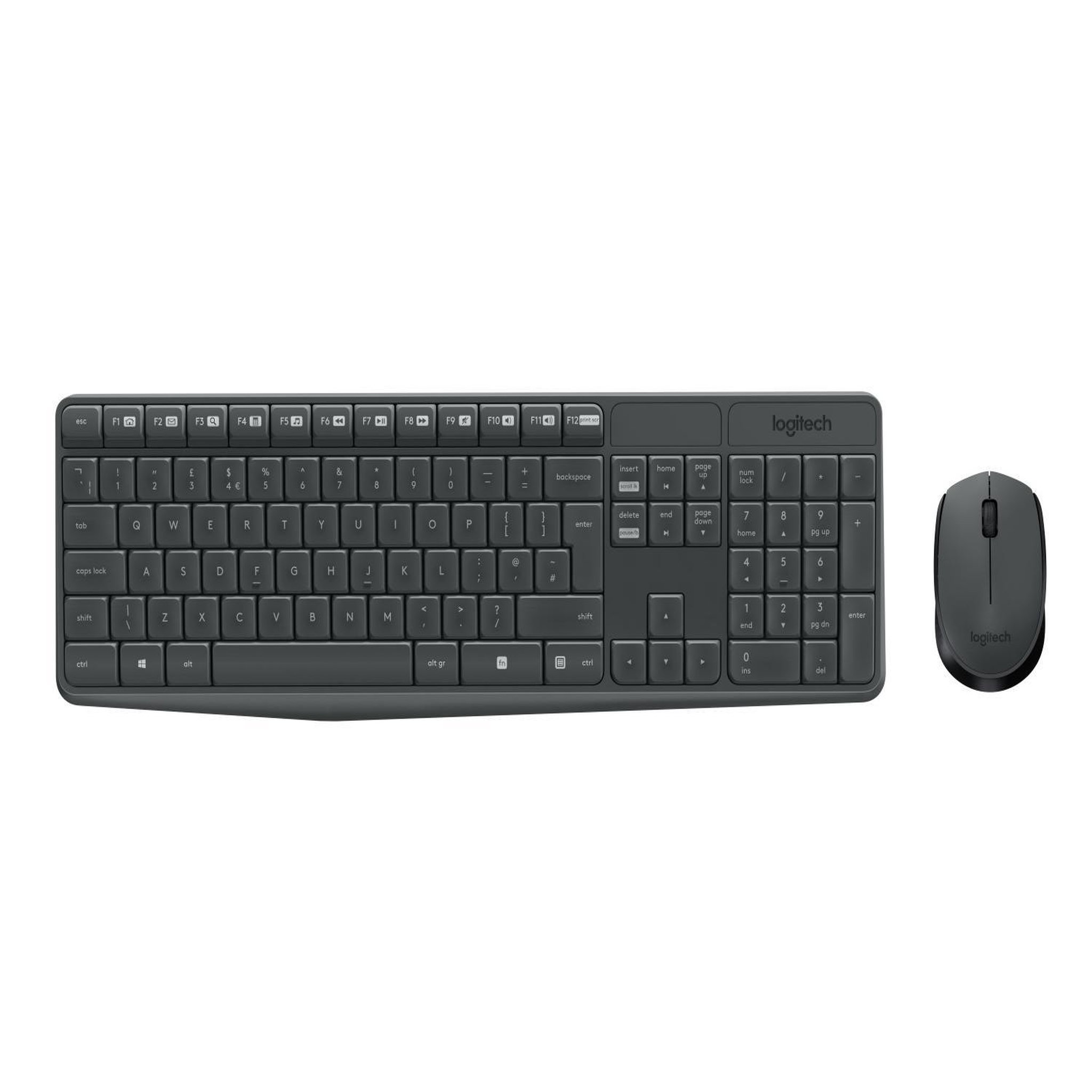 Voir la diapositive 2 : Logitech Logitech mk235 clavier souris incluse usb qwerty us international gris