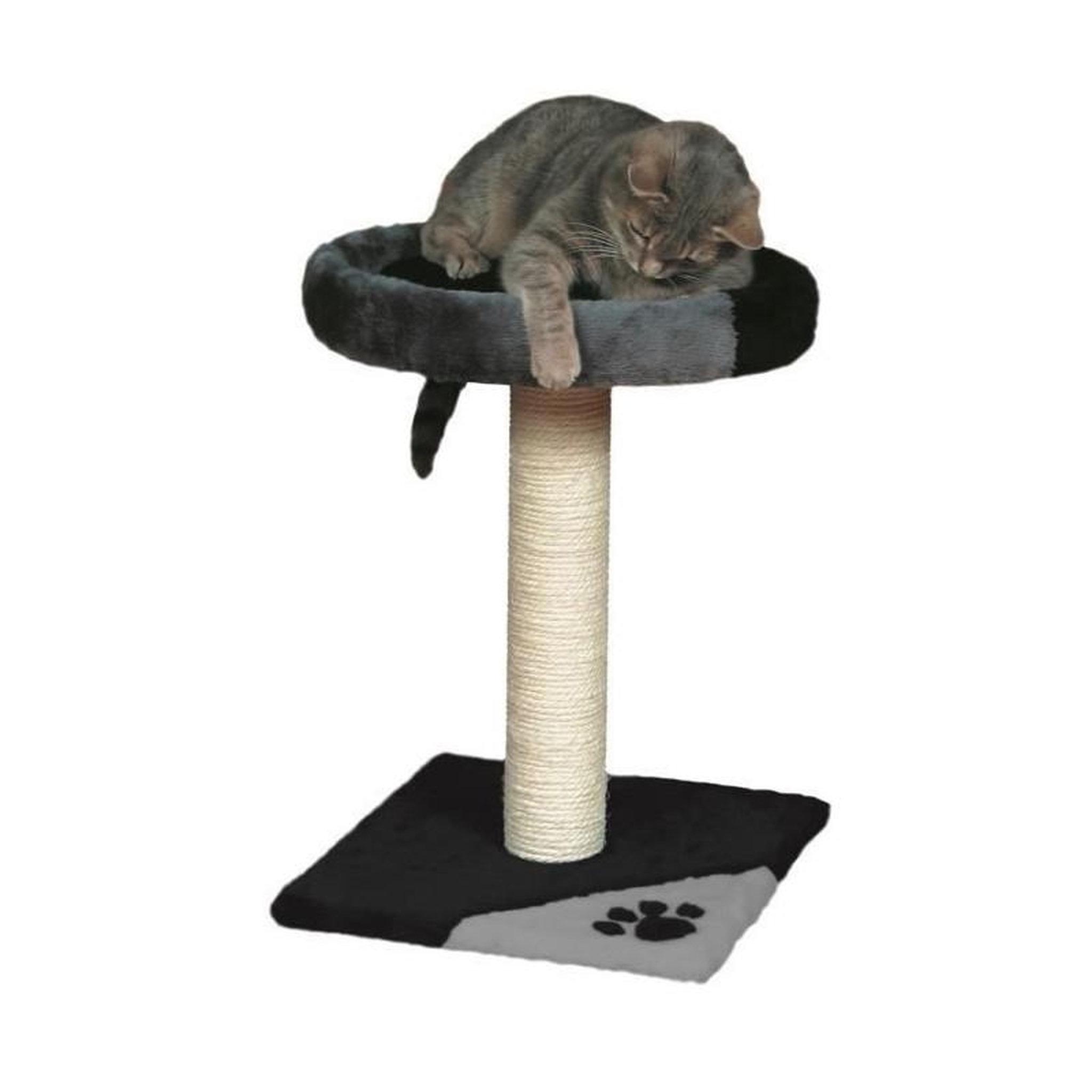 Trixie TRIXIE Tarifa Arbre a chat Hauteur 52 cm gris et noir peluche et sisal naturel