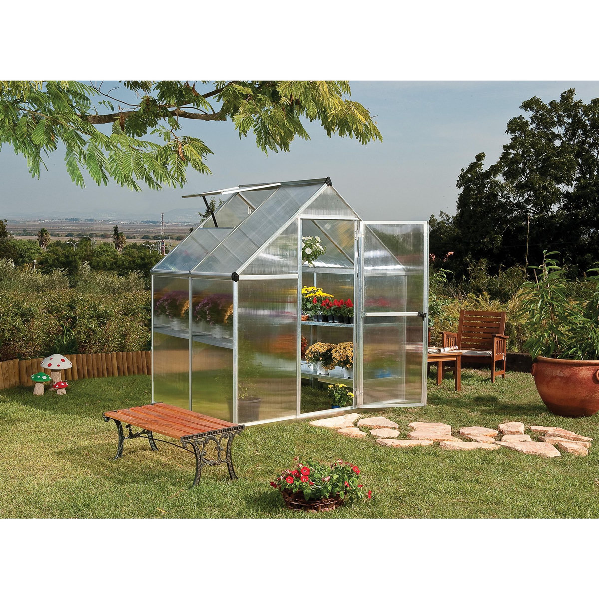 Canopia by PALRAM Serre de jardin - Polycarbonate - 2,3m² - MYTHOS