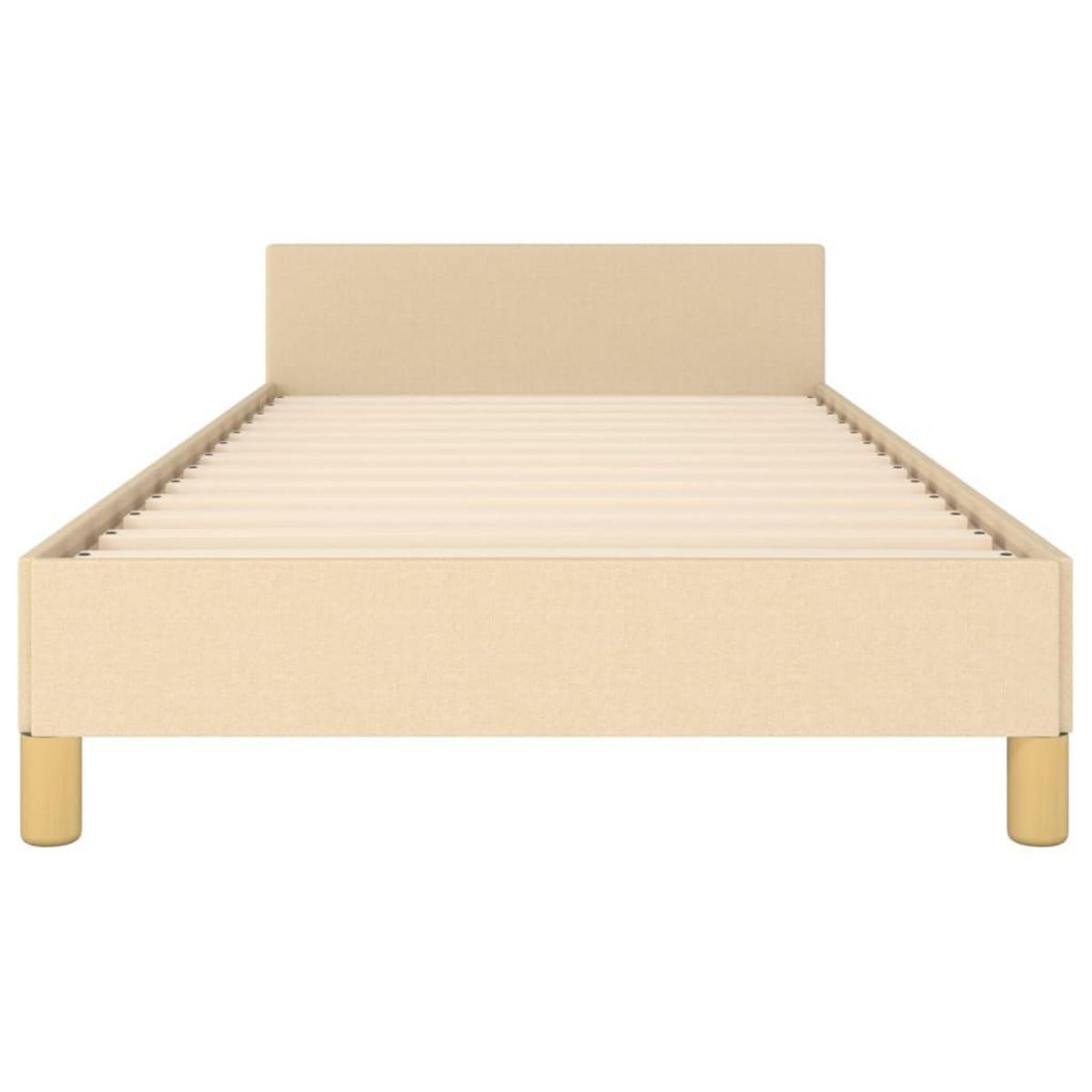 VIDAXL Cadre de lit sans matelas creme 100x200 cm tissu