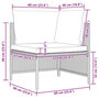 Voir la diapositive 6 : VIDAXL Canape d'angle sectionnel avec coussins Gris Resine tressee