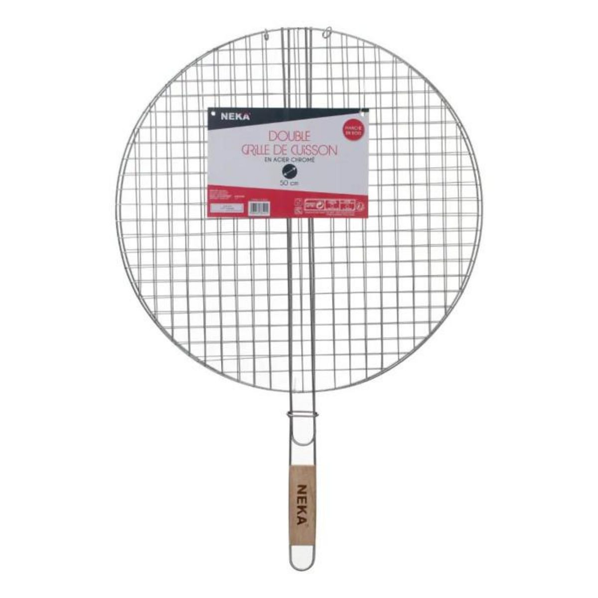 NEKA Double Grille Barbecue Ronde  Summer  50cm Chrome