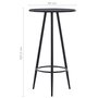 Voir la diapositive 4 : VIDAXL Table de bar Noir 60x107,5 cm MDF