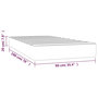 Voir la diapositive 6 : VIDAXL Matelas de lit a ressorts ensaches fermete moyenne Gris clair 90x190x20 cm