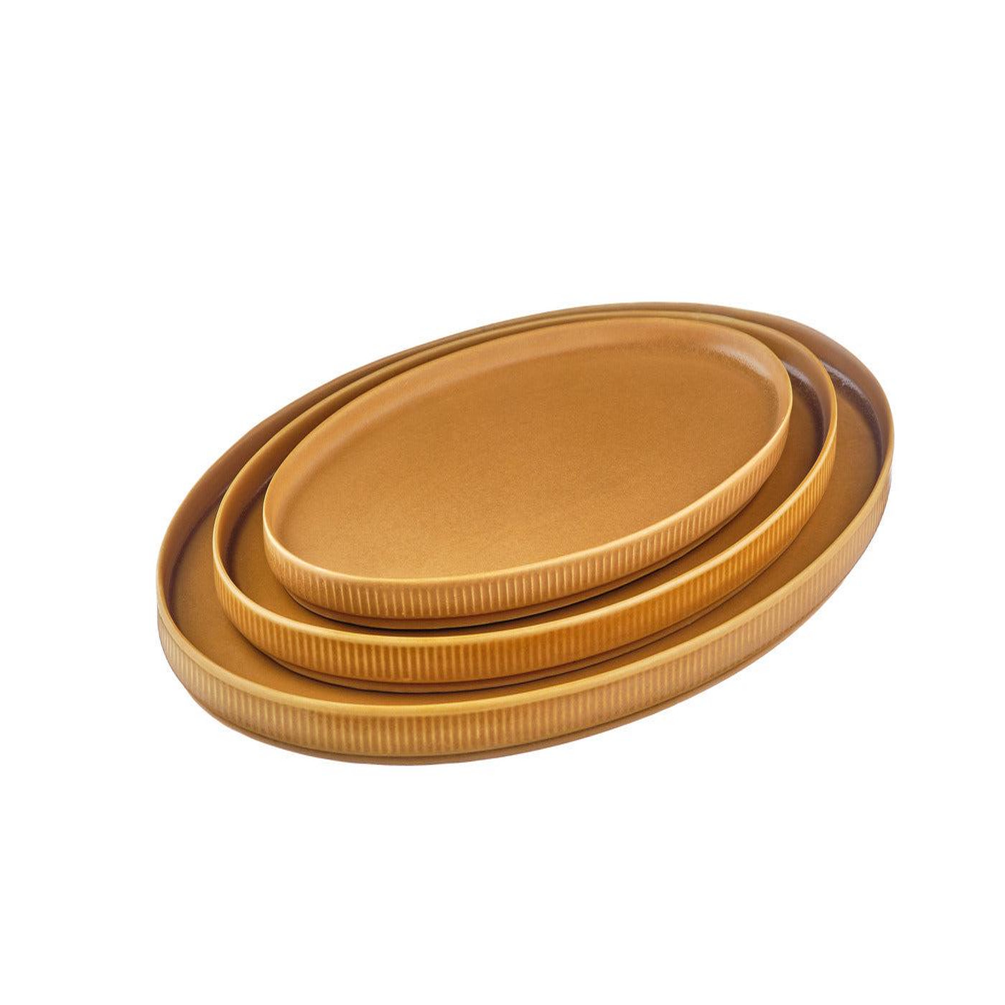 Voir la diapositive 3 : BJORN Plateau de service scandi - 3 pièces - ocre