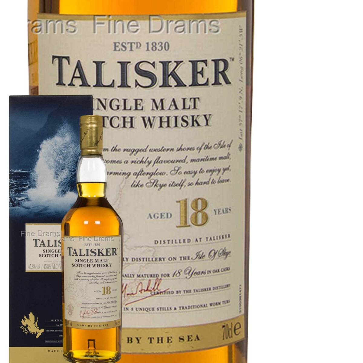 Whisky Single Malt Talisker 18 ans avec étui 46%