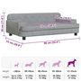 Voir la diapositive 6 : VIDAXL Lit pour chien gris clair 90x53x30 cm velours