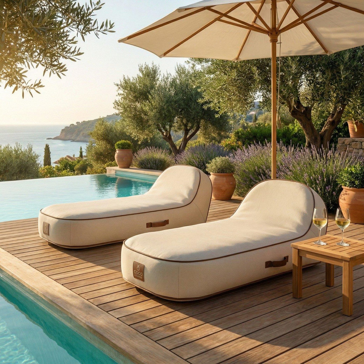 COCO LOUNGE Coco Lounge Transat gonflable PALMA - Plusieurs coloris disponibles