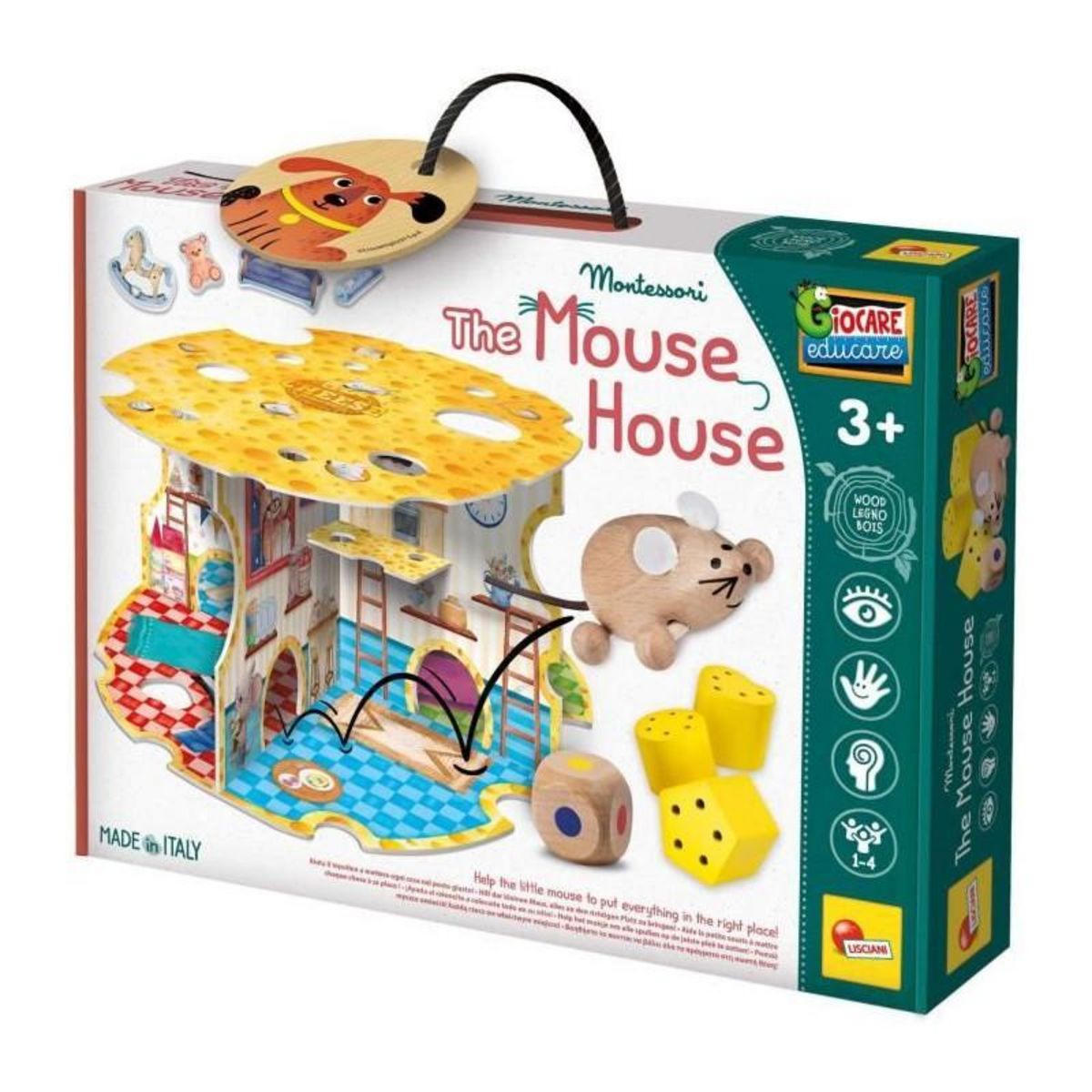 LISCIANI GIOCHI La maison de la souris - Jeu Montessori - MONTESSORI BOIS - Maison de Souris, Jeux d'Associations