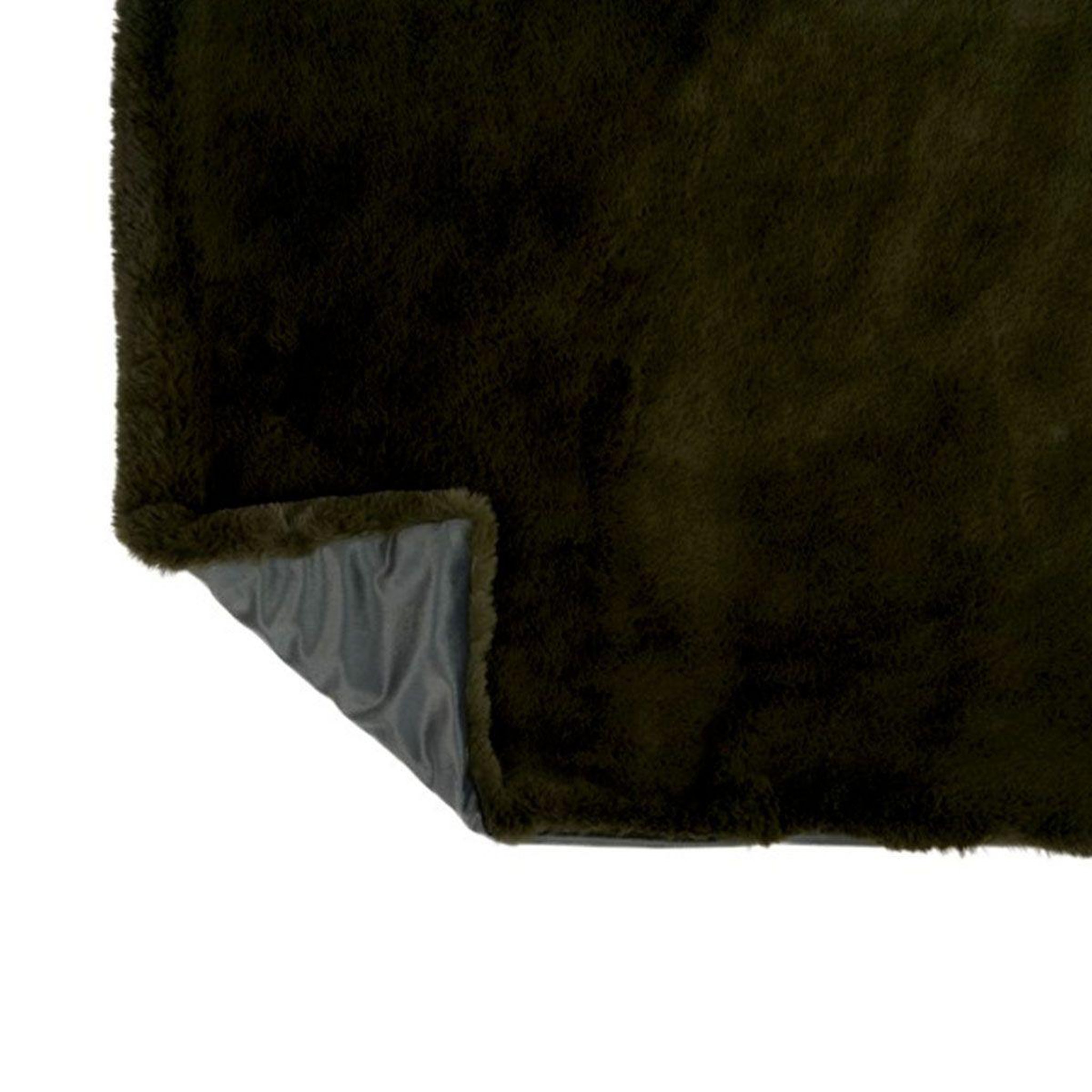 Voir la diapositive 4 : J-LINE Plaid imitation fourrure  cutie  130x180cm vert kaki