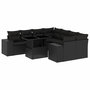 Voir la diapositive 2 : VIDAXL Salon de jardin 9 pcs avec coussins noir resine tressee