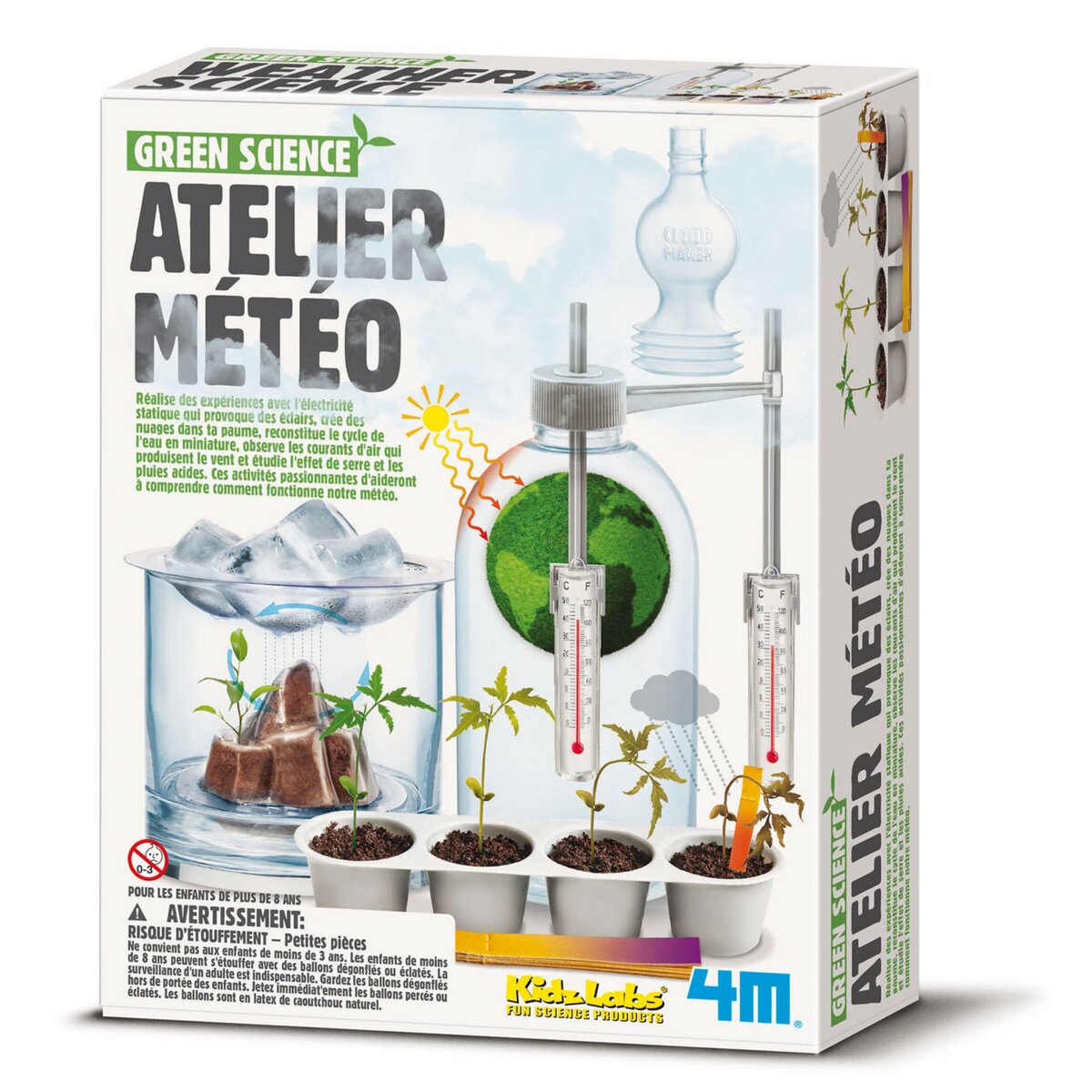 4M - Kidz Labs Kit de fabrication Green Science : Atelier Météo