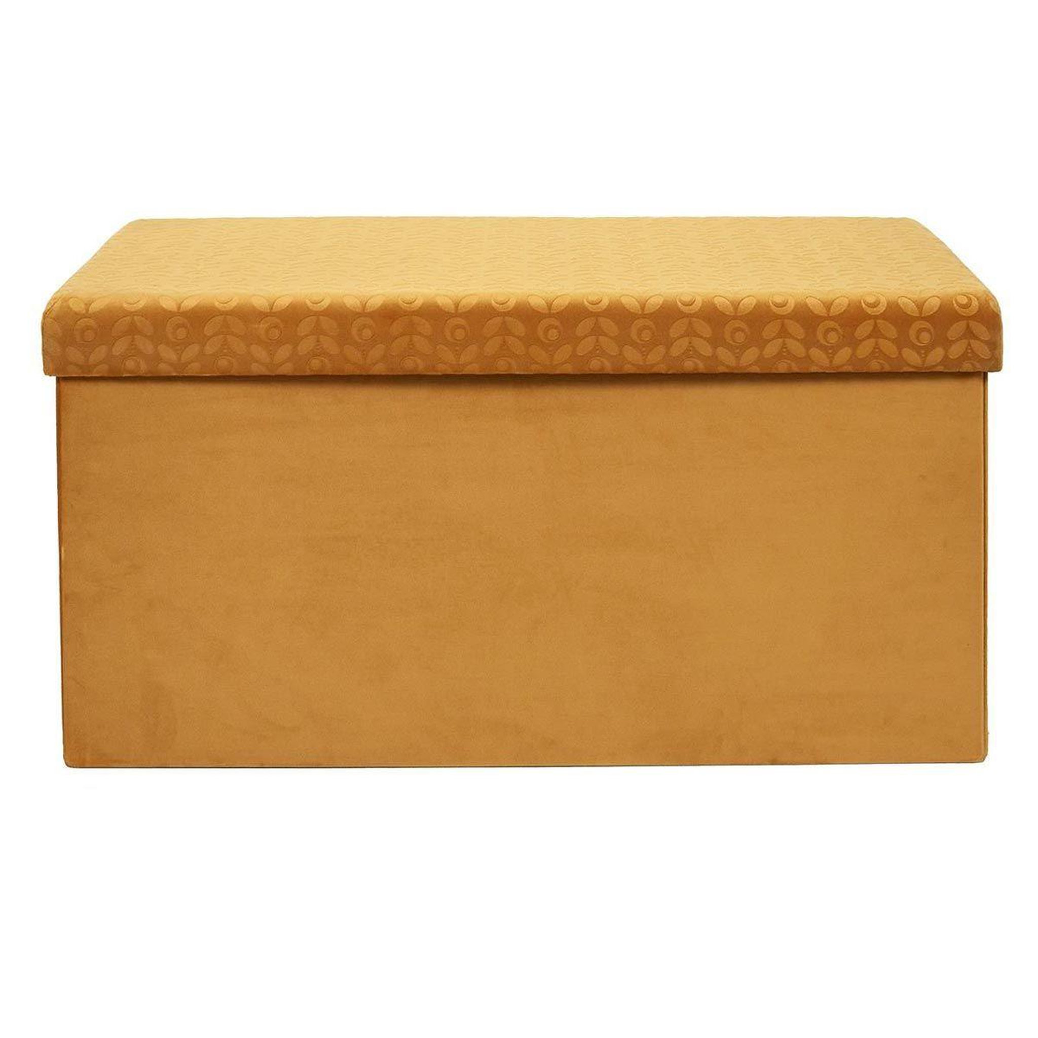 Voir la diapositive 2 : The Home Deco Factory Banc pliable & coffre  rétro  76cm jaune moutarde