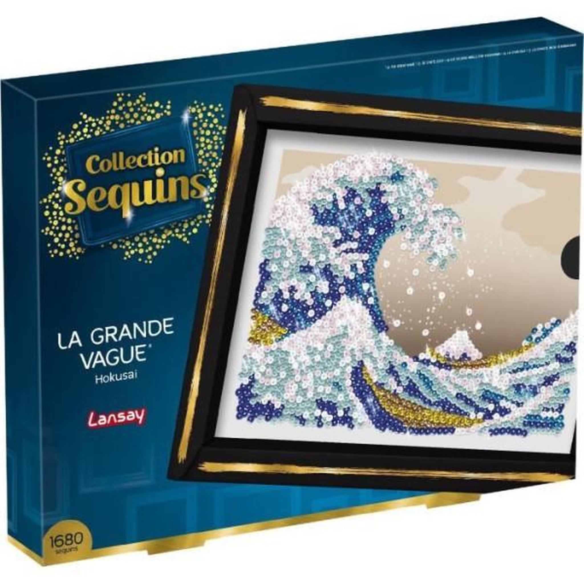 LANSAY Kit loisir créatif - LANSAY - Collection Sequins - La Grande Vague - Hokusai - Des 14 ans