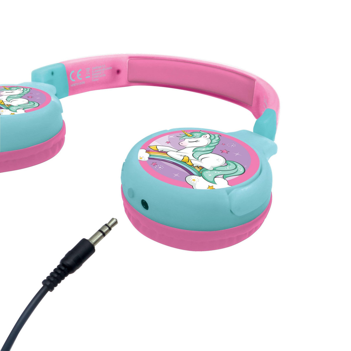 Lexibook Casque 2 en 1 Licorne Bluetooth et Filaire avec limitation de son