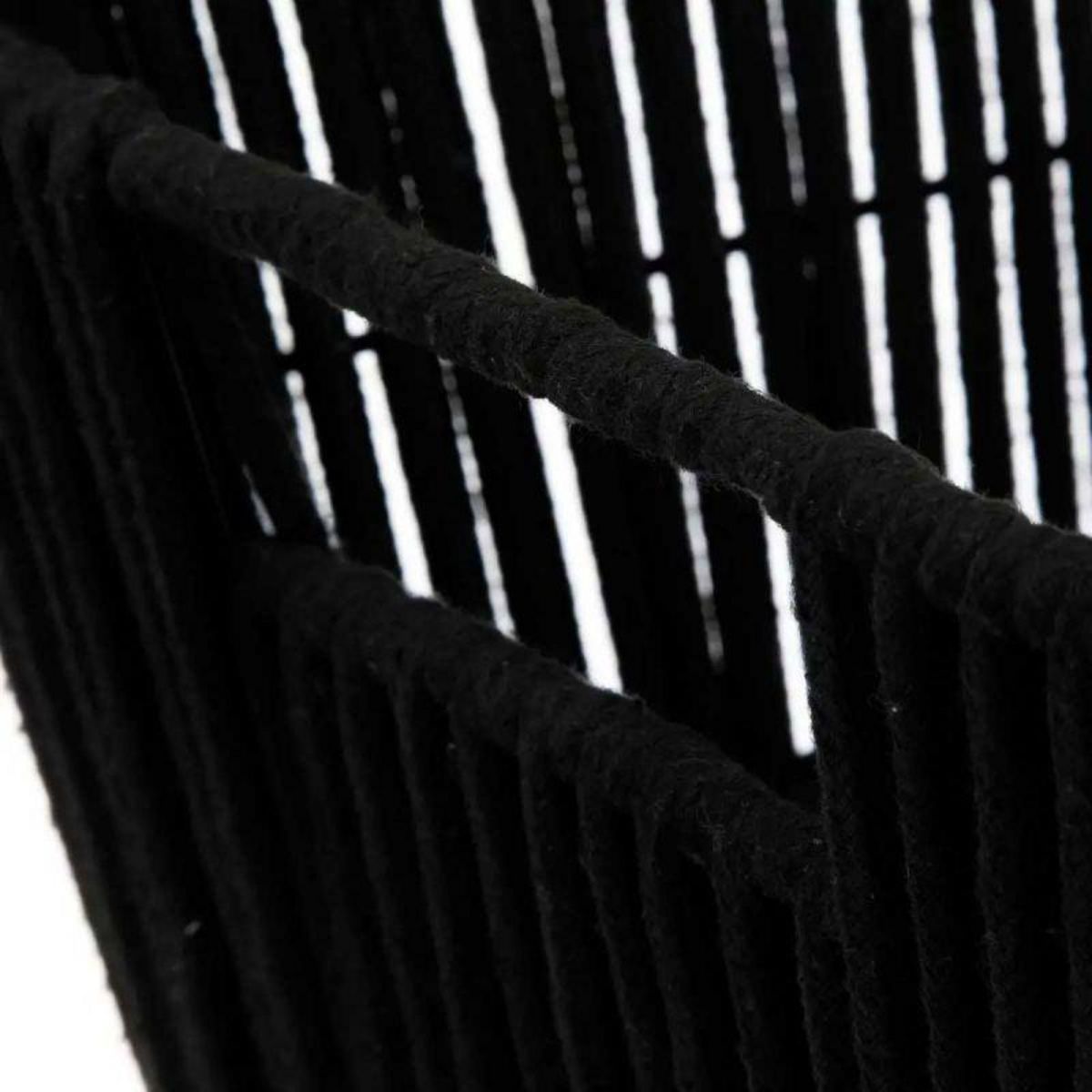  Panier de Rangement Déco  Manille  31x31cm Noir