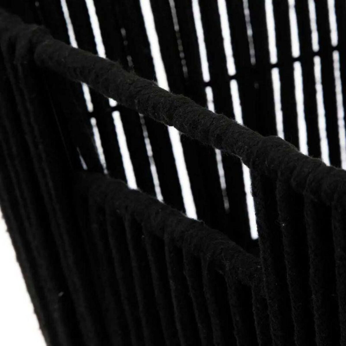  Panier de Rangement Déco  Manille  31x31cm Noir