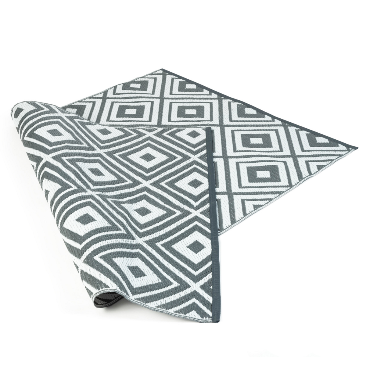 ID MARKET Tapis extérieur ELMA gris 270 x 370 CM