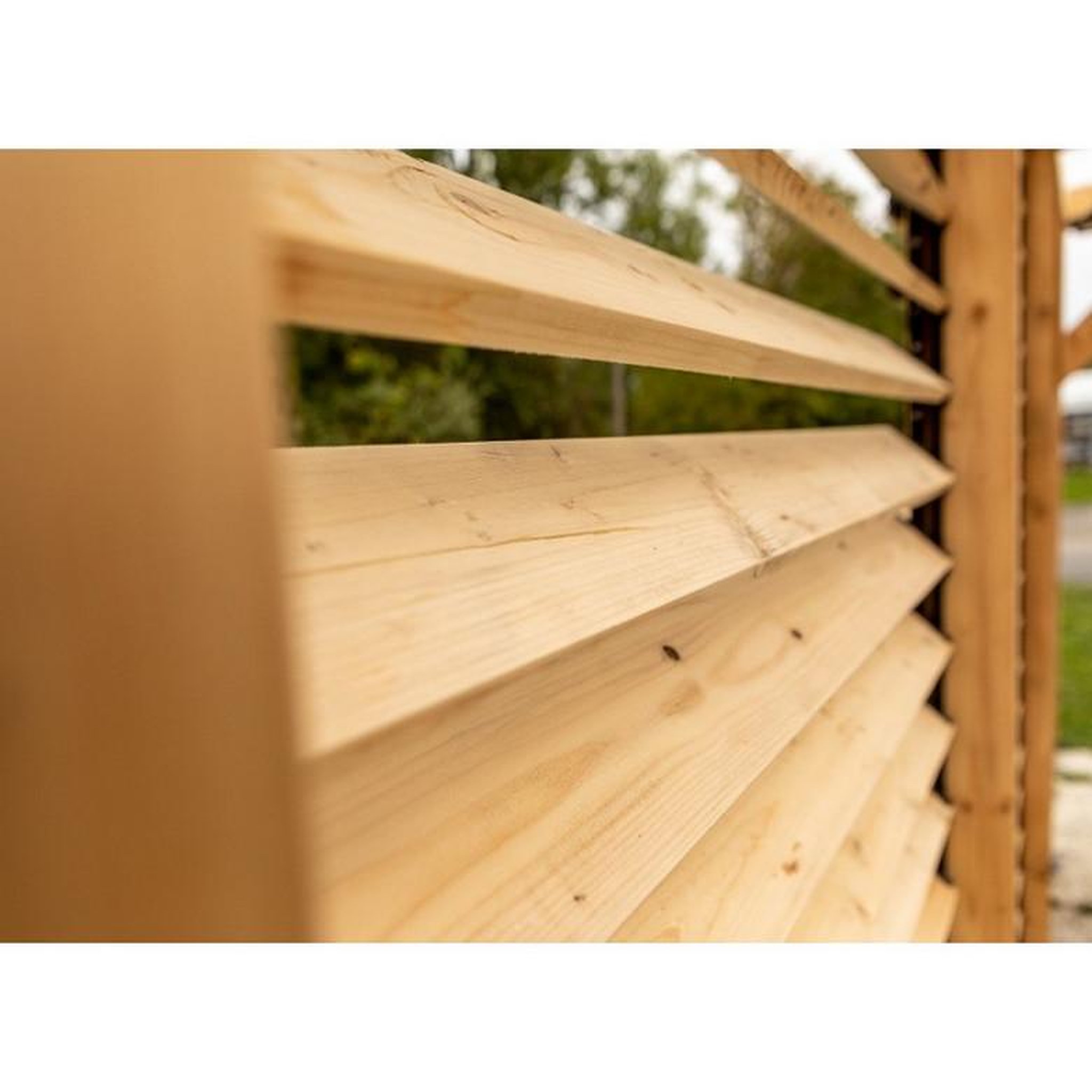 Voir la diapositive 2 : Hisense Pergola bioclimatique 12.20m² bois naturel - vt3436v