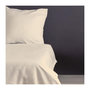 Voir la diapositive 3 : GENERIQUE Parure de lit - 1 housse de couette 220 x 240 cm + 2 taies d'oreiller 60 x 60 cm - Satiné 100% coton - Creme