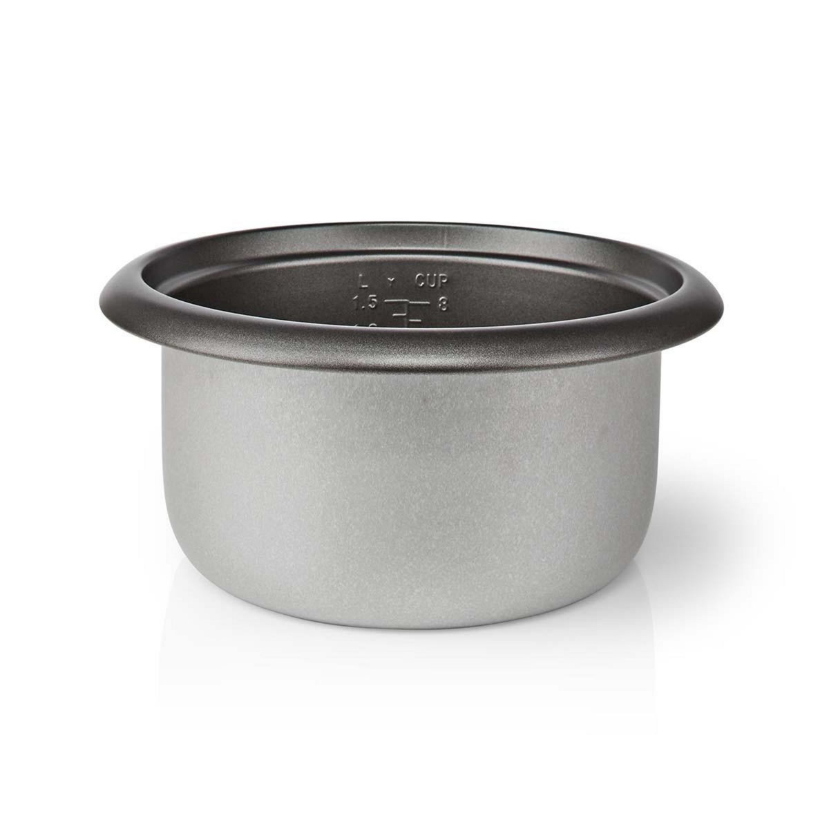 NEDIS Cuiseur à Riz 1.5 Litres 500W Bol amovible Acier inoxydable anti-adhésif NEDIS