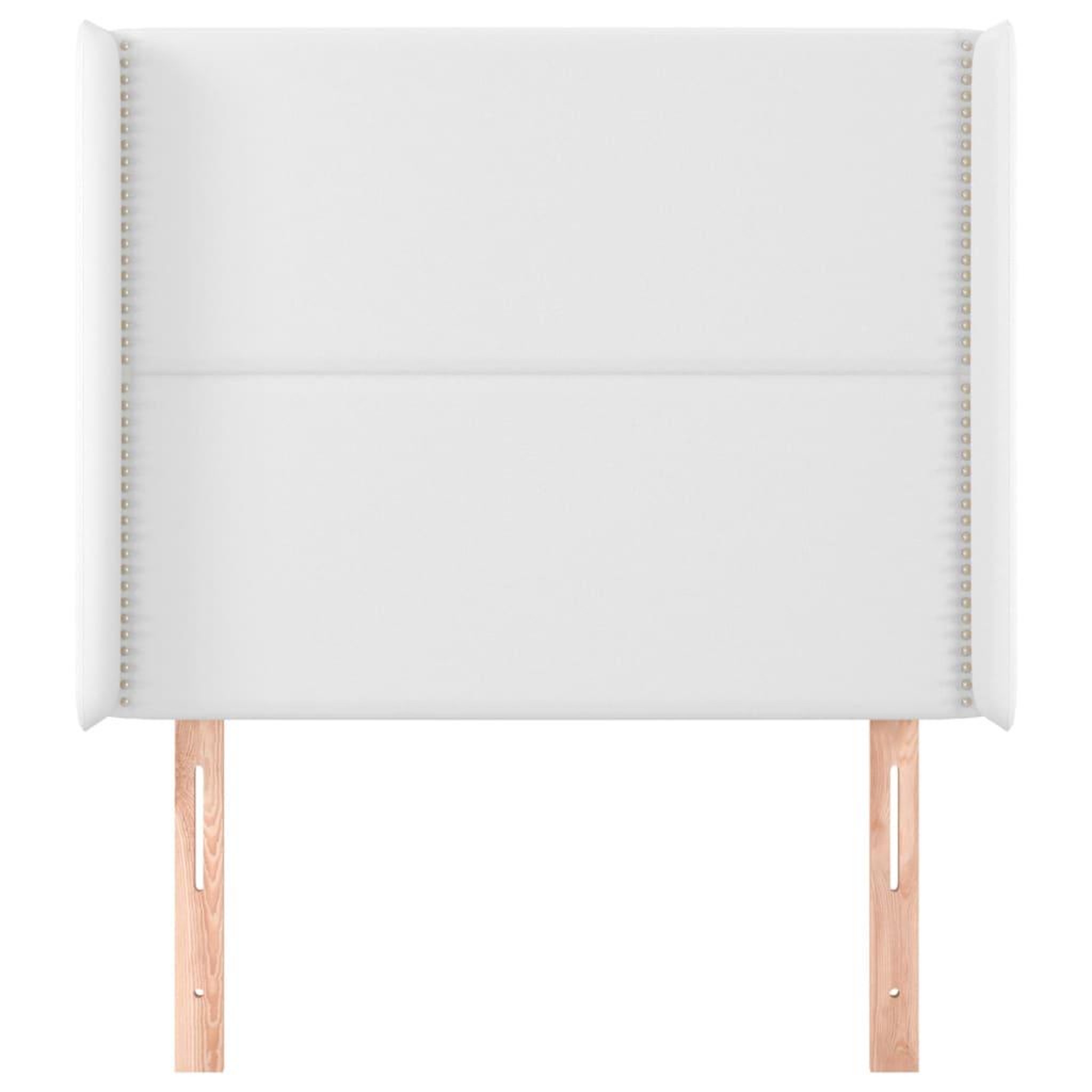 Voir la diapositive 3 : VIDAXL Tete de lit avec oreilles Blanc 103x16x118/128 cm Similicuir