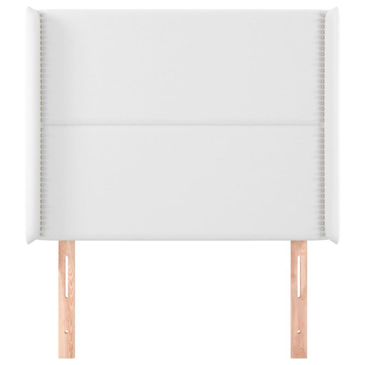 VIDAXL Tete de lit avec oreilles Blanc 103x16x118/128 cm Similicuir