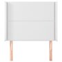 Voir la diapositive 3 : VIDAXL Tete de lit avec oreilles Blanc 103x16x118/128 cm Similicuir