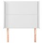 Voir la diapositive 3 : VIDAXL Tete de lit avec oreilles Blanc 103x16x118/128 cm Similicuir