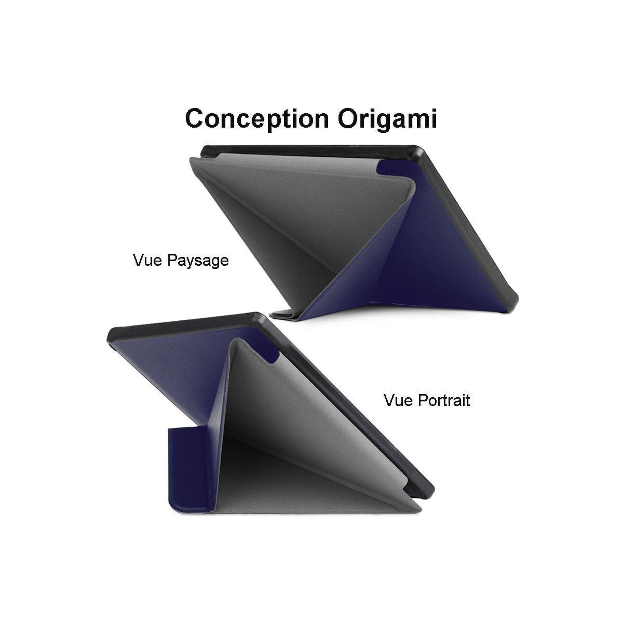Voir la diapositive 3 : IBROZ Etui origami kobo clara 2024 bleu