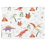 Paris Prix Nappe en Papier  Dinosaure  137x183cm Blanc