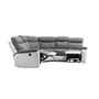 Voir la diapositive 4 : Canapé d'angle relax électrique tissu simili 6 places HELENA