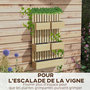 Voir la diapositive 4 : OUTSUNNY Jardinière murale potager avec 5 bacs amovibles ajustables - dim. 60L x 16l x 100H cm - bois sapin verni