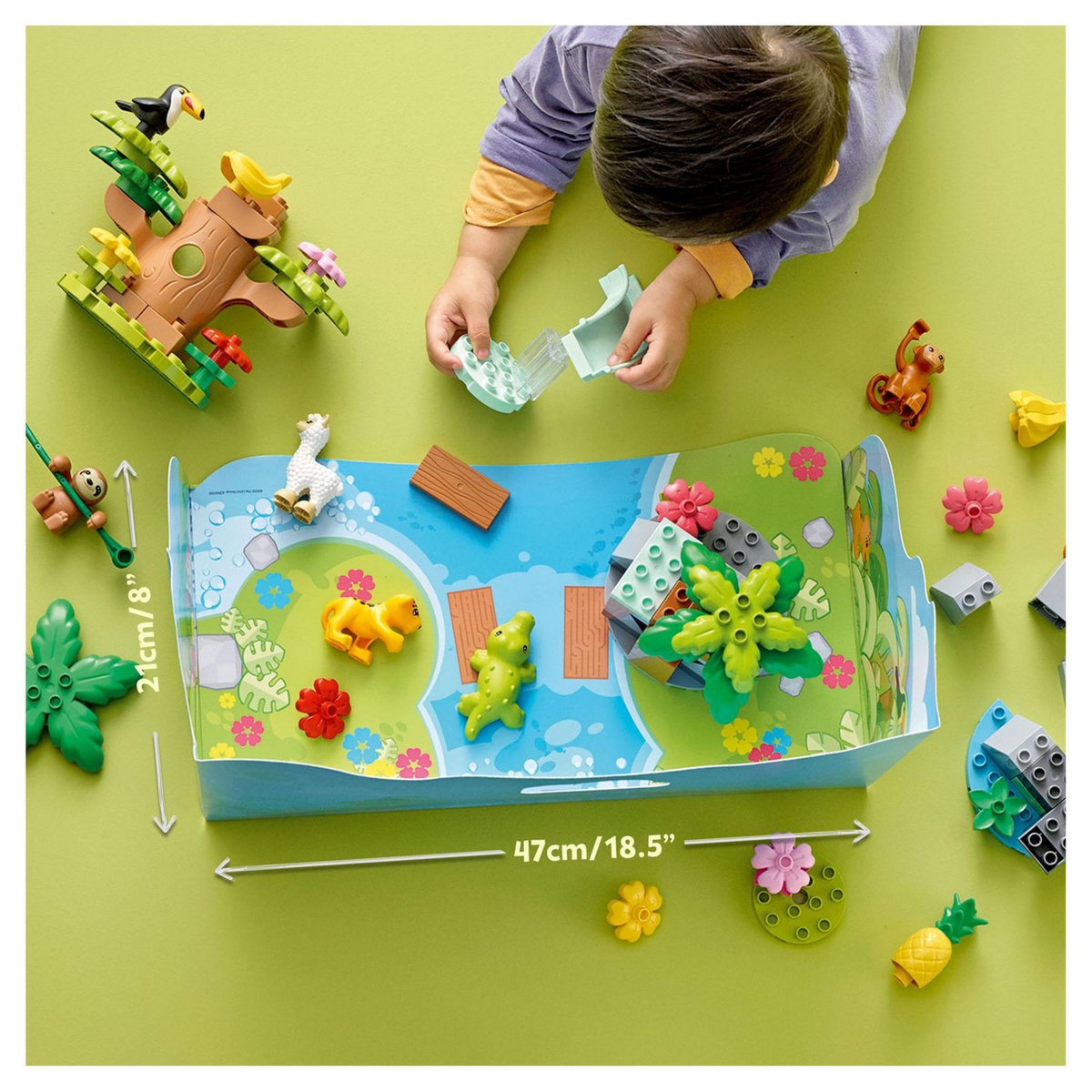 LEGO Duplo 10973 Les animaux sauvages d'Amérique du Sud, Jouet Enfant 2 Ans, avec Crocodile