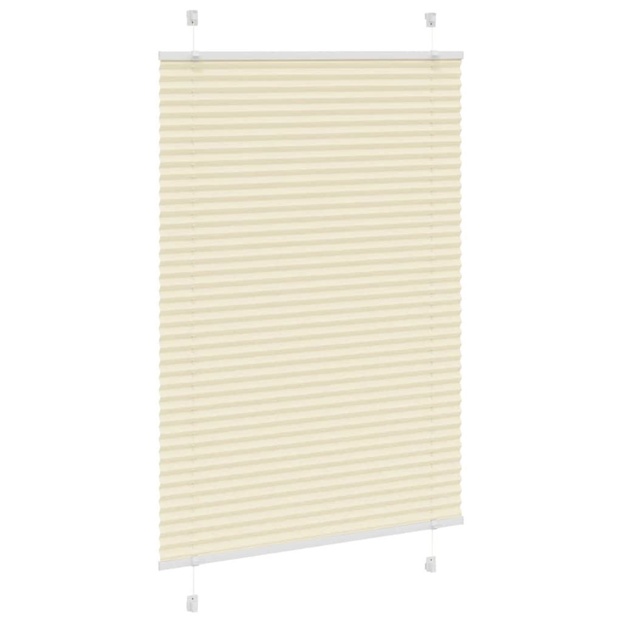 Voir la diapositive 3 : VIDAXL Store plisse creme 100x150 cm largeur du tissu 99,4cm polyester