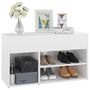 Voir la diapositive 4 : VIDAXL Banc a chaussures Blanc brillant 80x30x45 cm Bois d'ingenierie