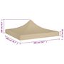 Voir la diapositive 6 : VIDAXL Toit de tente de reception 2x2 m Beige 270 g/m^2