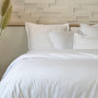 Voir la diapositive 2 : Home collection Parure housse de couette 100%percale de coton 80 fils/cm2-uni