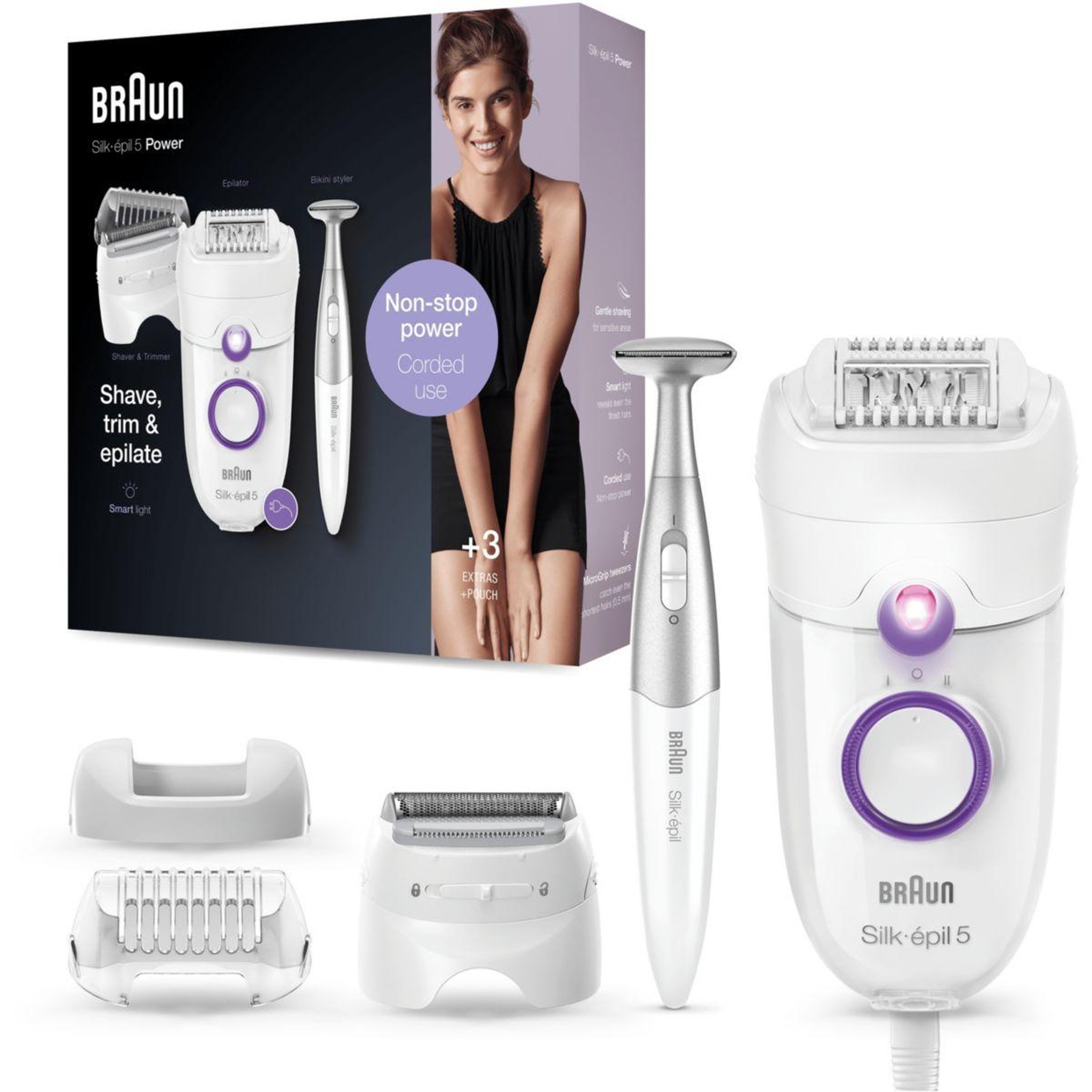 BRAUN Epilateur électrique Silk-Epil 5 SE 5-825P